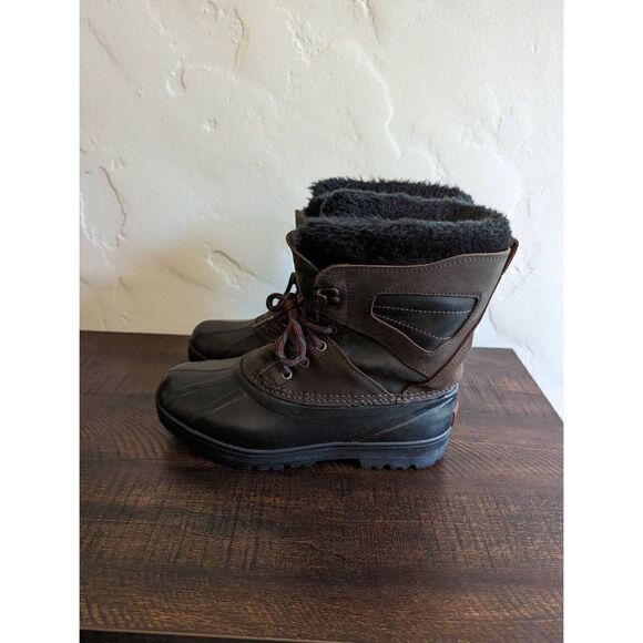 Sorel Women's Leather Lace-up Lined Winter Snow Boots Duck Boots - Size 8 - Picture 2 of 9